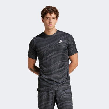  adidas Club Climacool Graphic Erkek Siyah Tenis T-Shirt