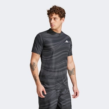  adidas Club Climacool Graphic Erkek Siyah Tenis T-Shirt