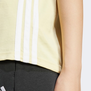  adidas Essentials 3 Stripes Cotton Kadın Sarı T-Shirt