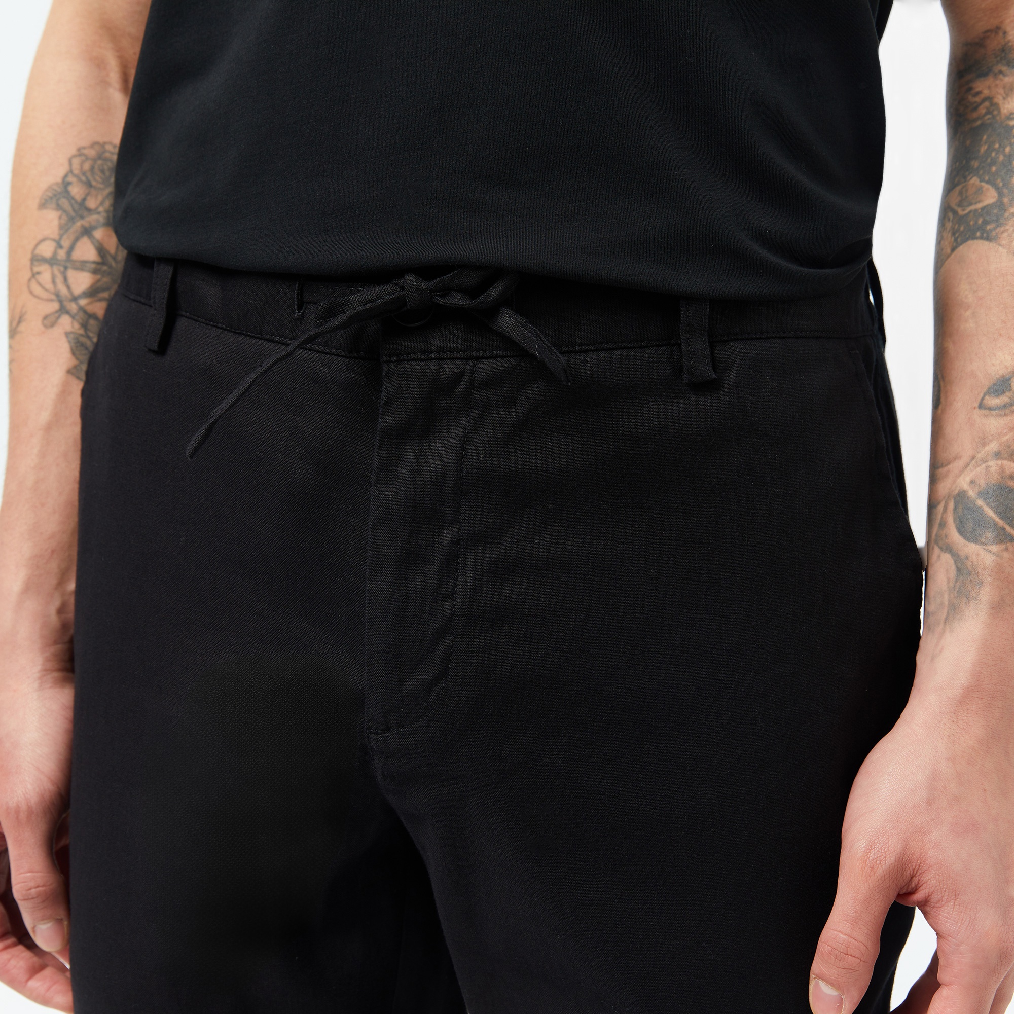 Erkek Slim Fit Siyah Pantolon