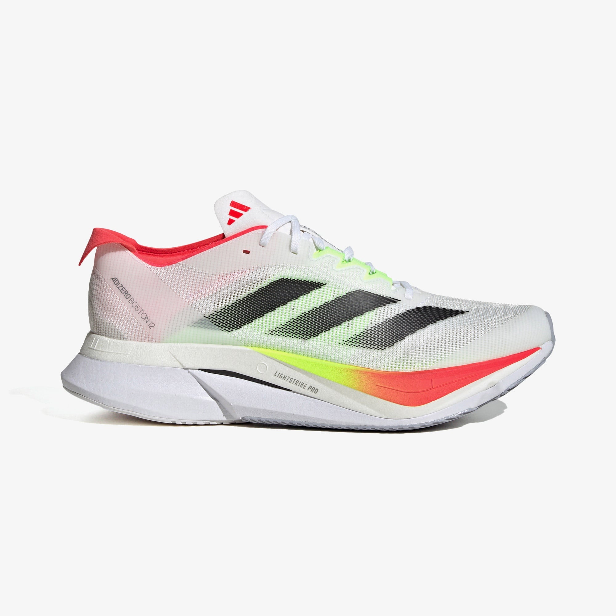 adidas Adizero Boston 12 Erkek Beyaz Koşu Ayakkabısı