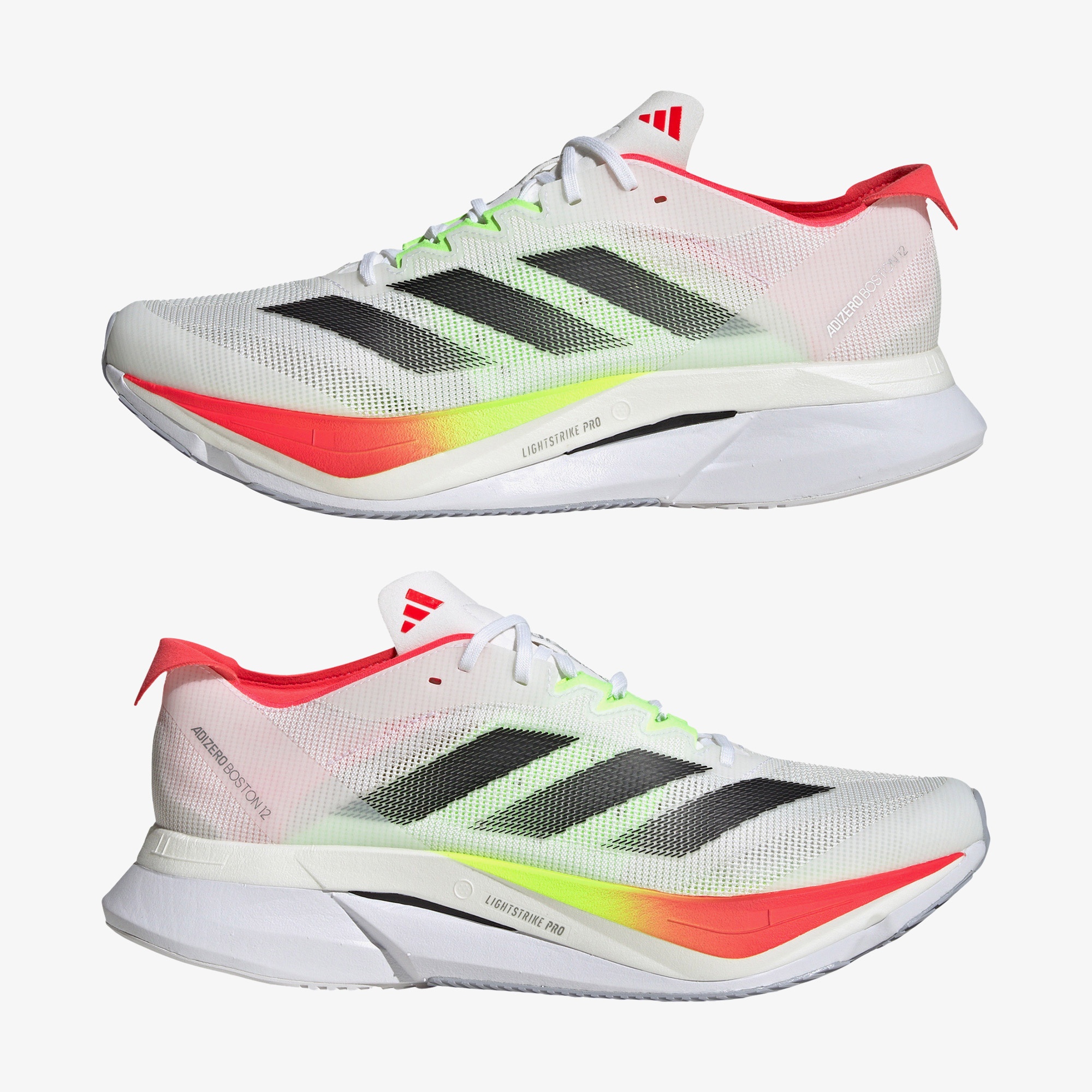 adidas Adizero Boston 12 Erkek Beyaz Koşu Ayakkabısı