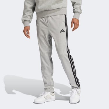  adidas Essentials 3 Stripes Single Erkek Gri Eşofman Altı