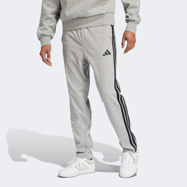  adidas Essentials 3 Stripes Single Erkek Gri Eşofman Altı