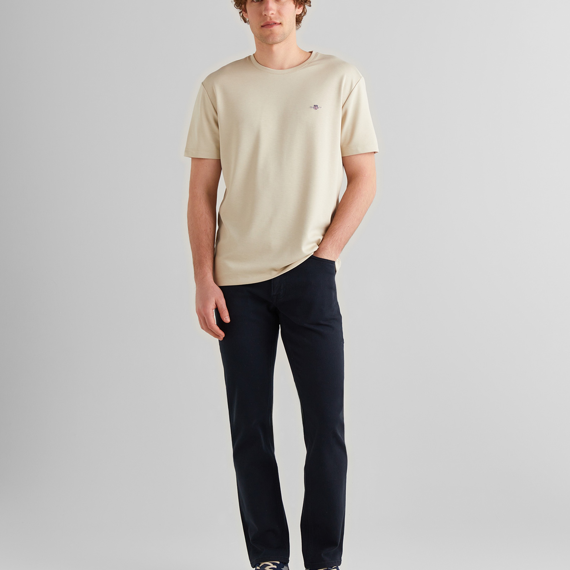 GANT Erkek Siyah Regular Fit Pantolon