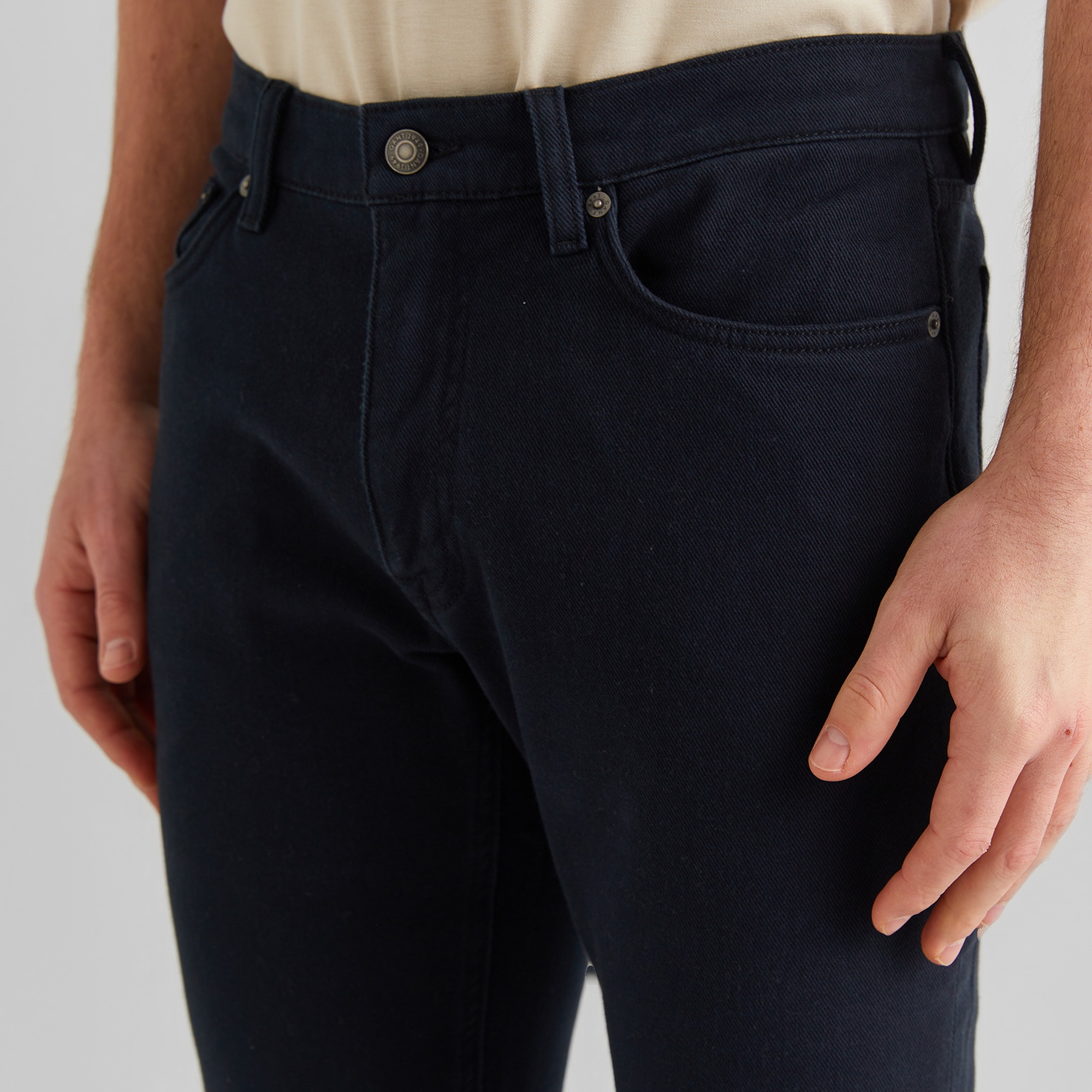 GANT Erkek Siyah Regular Fit Pantolon