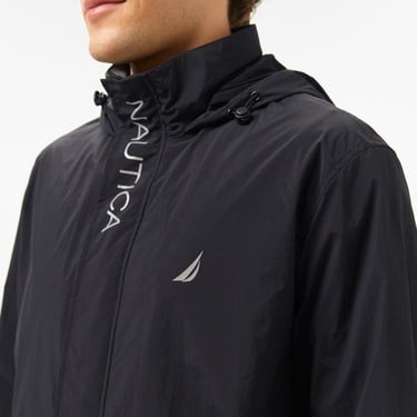  Nautica Erkek Siyah Standart Fit Kapüşonlu Mont