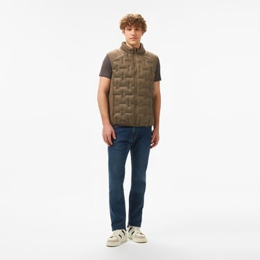  Nautica Erkek Kahverengi Standart Fit Dik Yaka Yelek