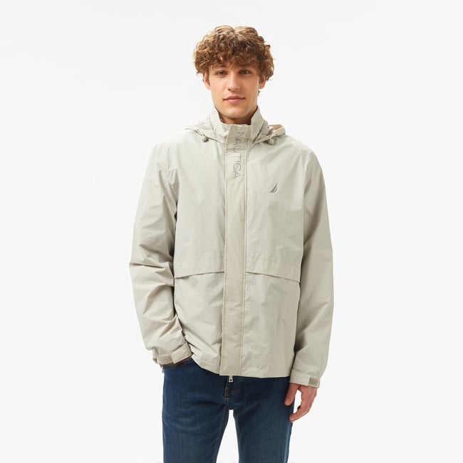  Nautica Erkek Gri Standart Fit Kapüşonlu Mont