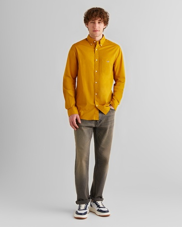  GANT Erkek Sarı Regular Fit Düğmeli Yaka Poplin Gömlek