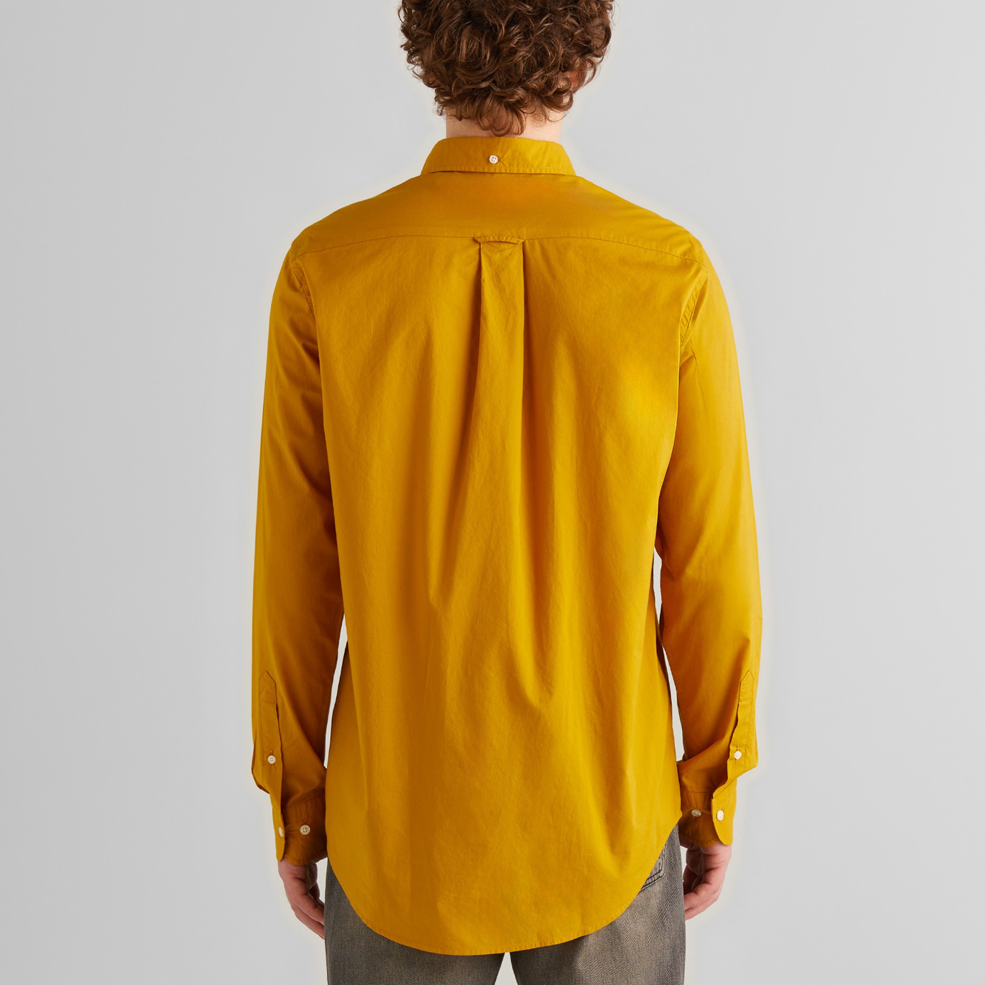 GANT Erkek Sarı Regular Fit Düğmeli Yaka Poplin Gömlek