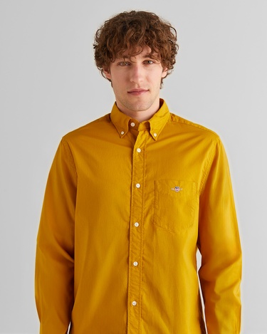  GANT Erkek Sarı Regular Fit Düğmeli Yaka Poplin Gömlek