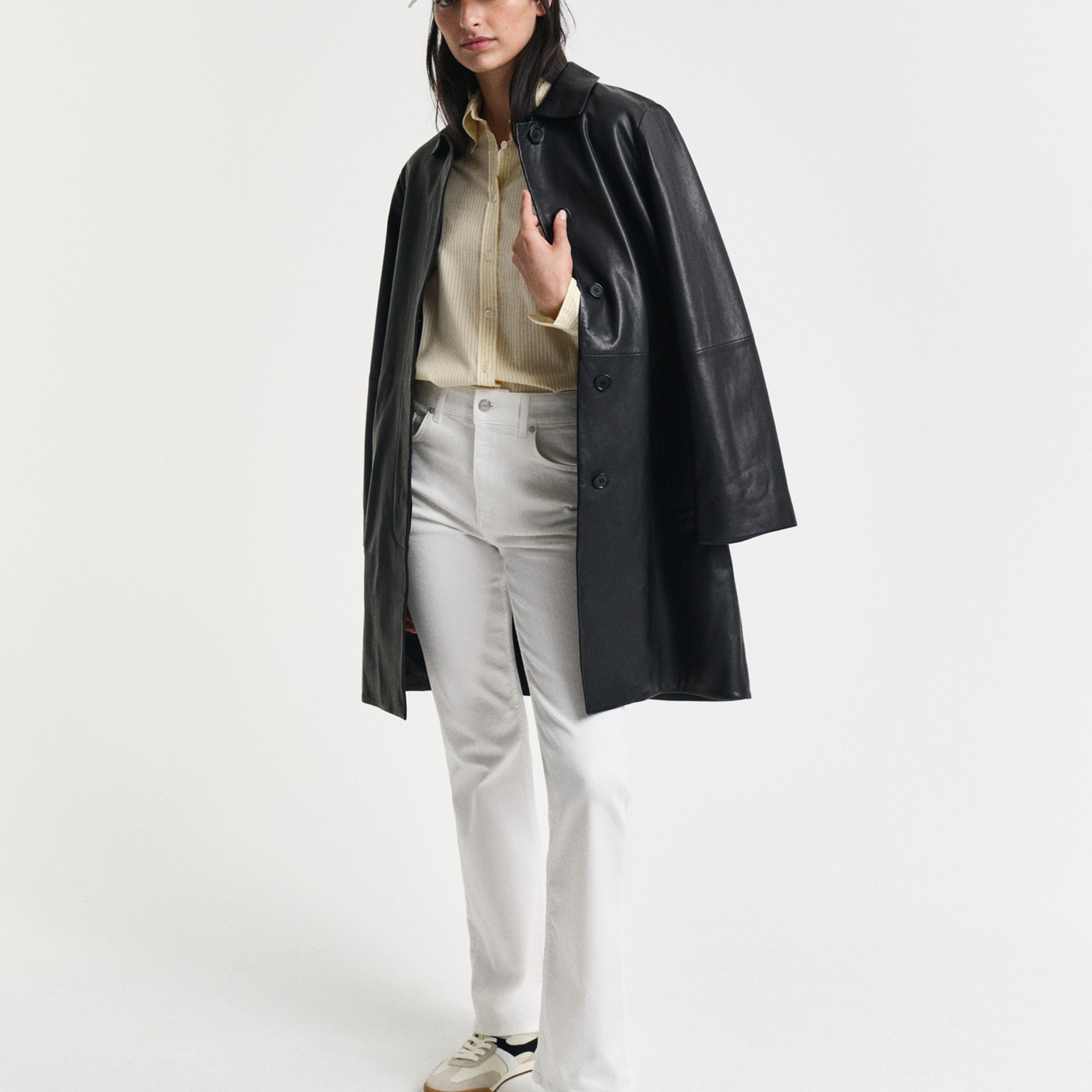 GANT Kadın Krem Slim Fit Pantolon