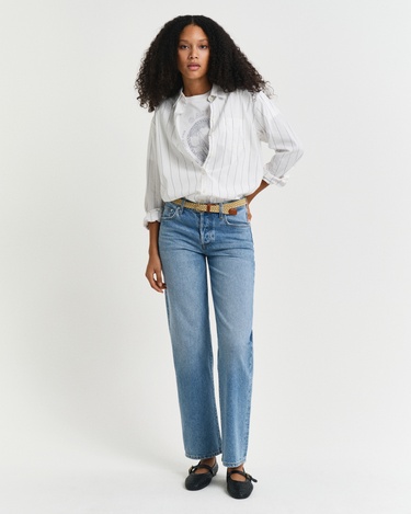  GANT Kadın Mavi Straight Fit Pantolon