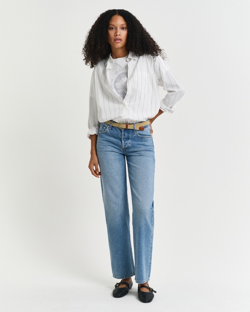  GANT Kadın Mavi Straight Fit Pantolon