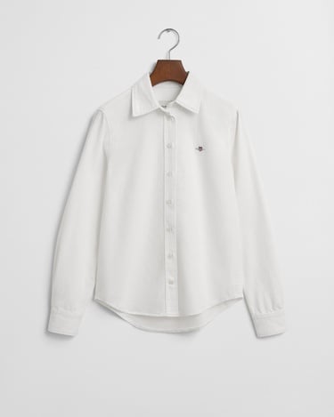  GANT Kadın Beyaz Regular Fit Klasik Yaka Gömlek