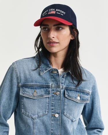  GANT Kadın Mavi Regular Fit Klasik Yaka Denim Ceket