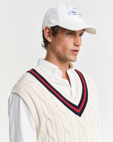  GANT Erkek Krem Relaxed Fit V Yaka Süveter