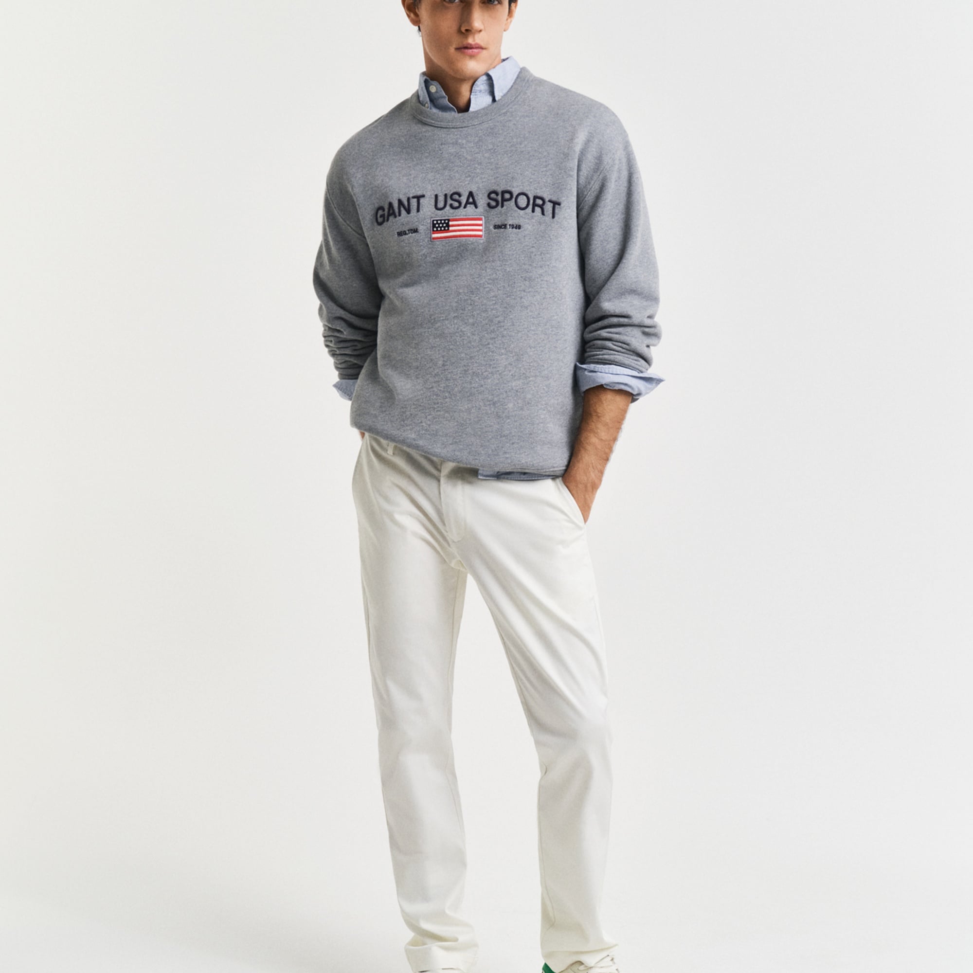 GANT Erkek Krem Slim Fit Pantolon