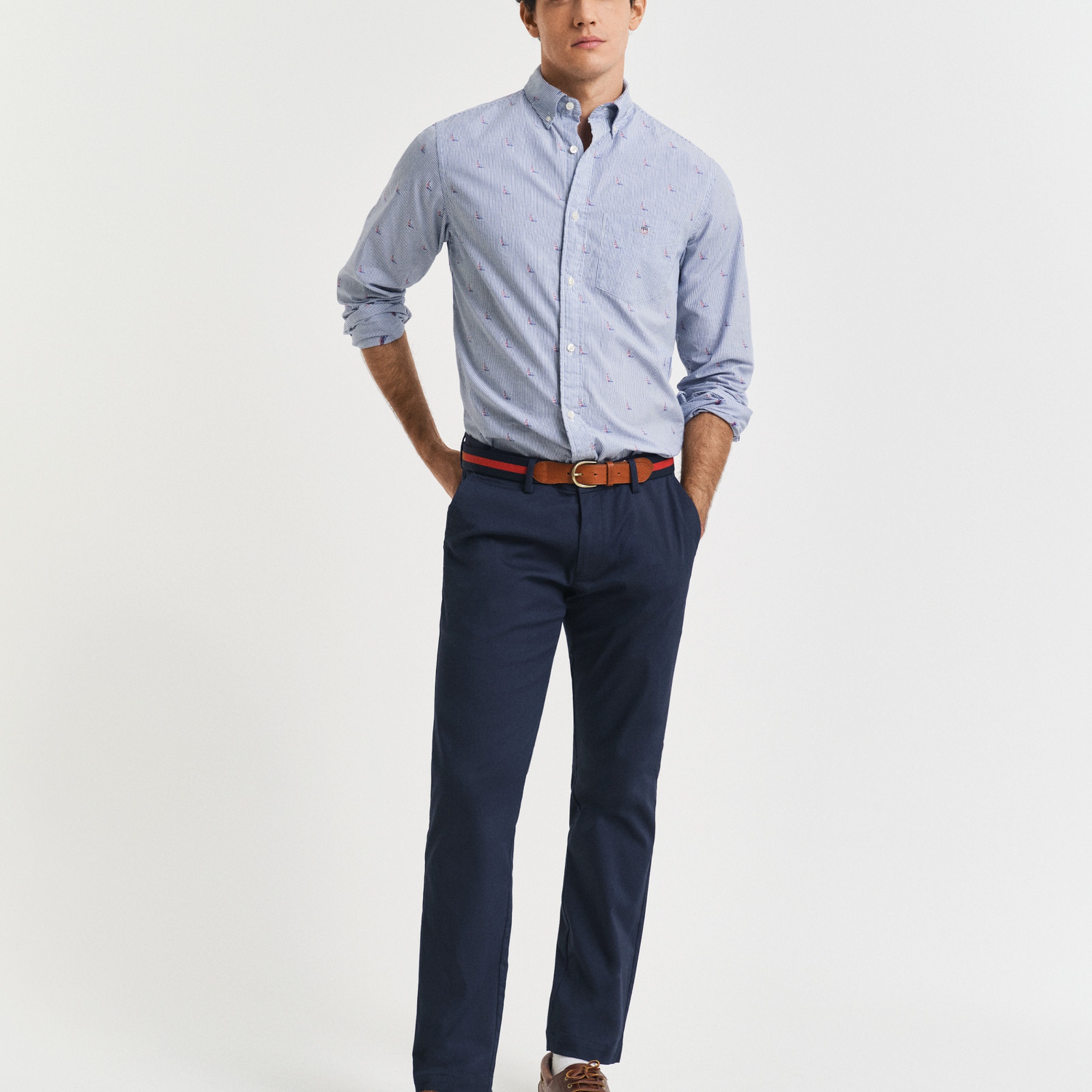 GANT Erkek Mavi Slim Fit Pantolon