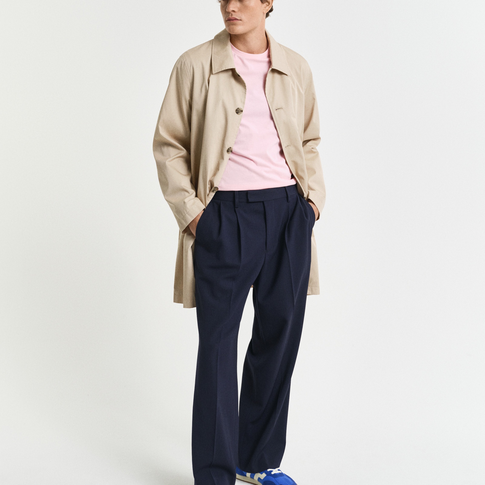 GANT Erkek Pembe Regular Fit Bisiklet Yaka T-Shirt