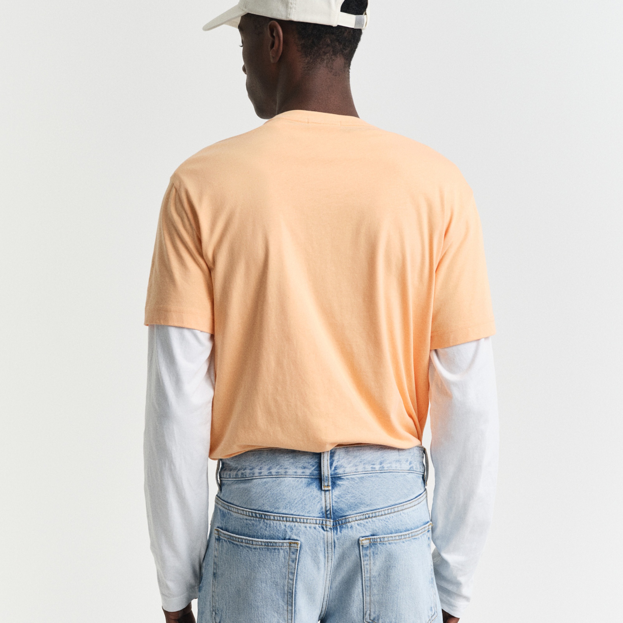 GANT Erkek Turuncu Regular Fit Bisiklet Yaka T-Shirt