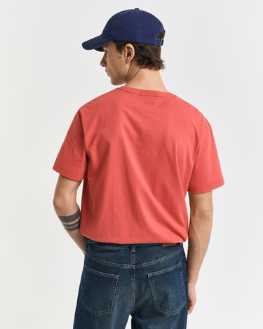  GANT Erkek Kırmızı Regular Fit Bisiklet Yaka T-Shirt