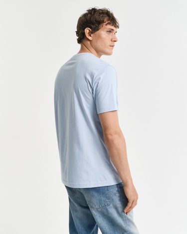  GANT Erkek Mavi Regular Fit Bisiklet Yaka T-Shirt