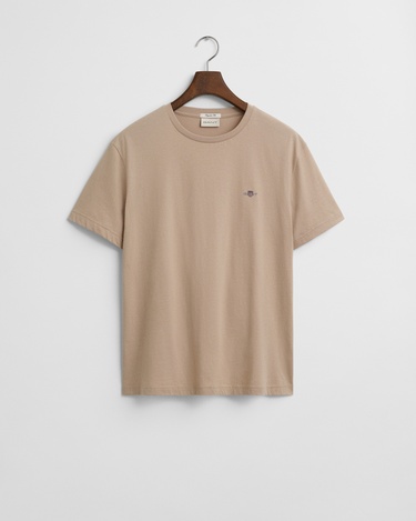  GANT Erkek Bej Regular Fit Bisiklet Yaka T-Shirt
