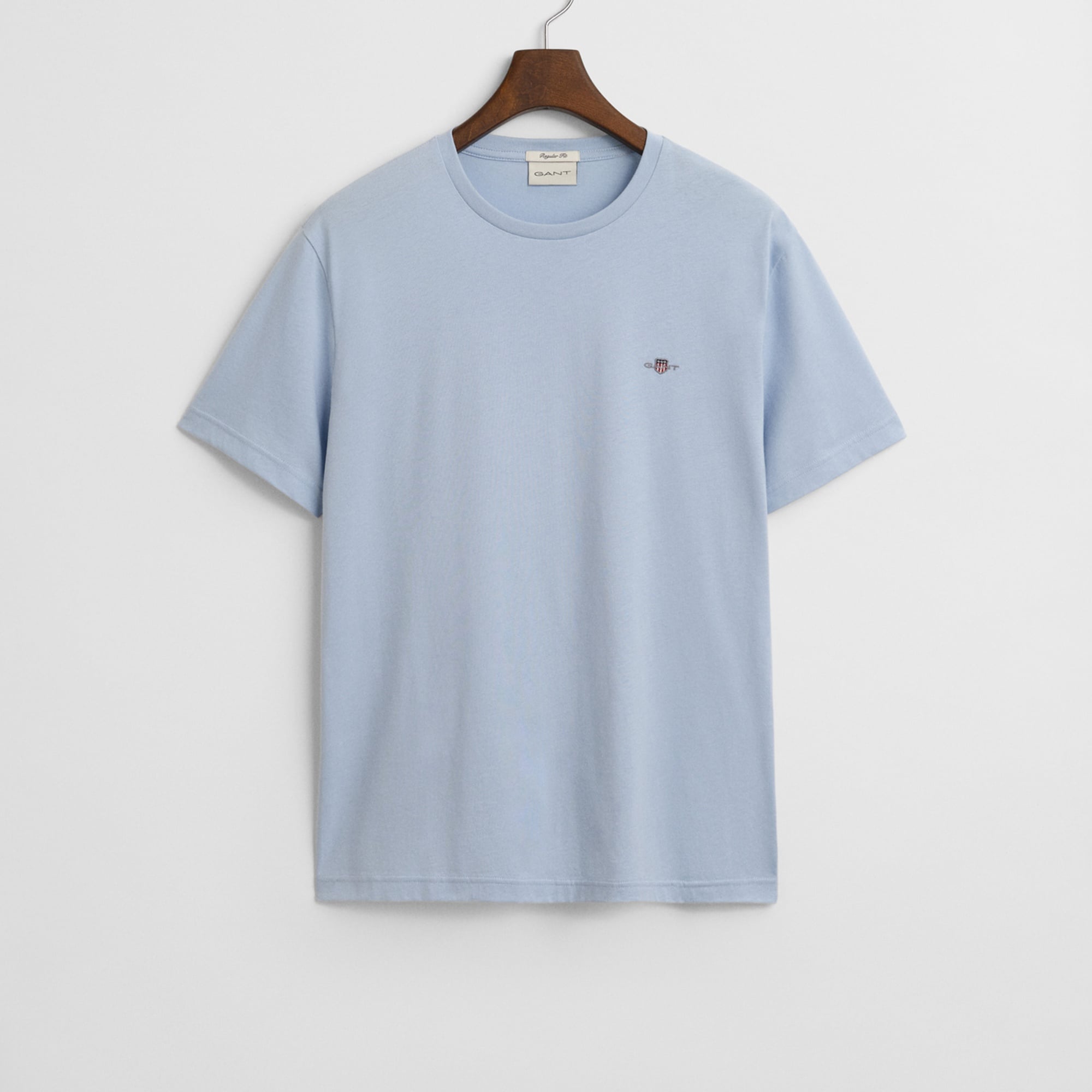 GANT Erkek Mavi Regular Fit Bisiklet Yaka T-Shirt