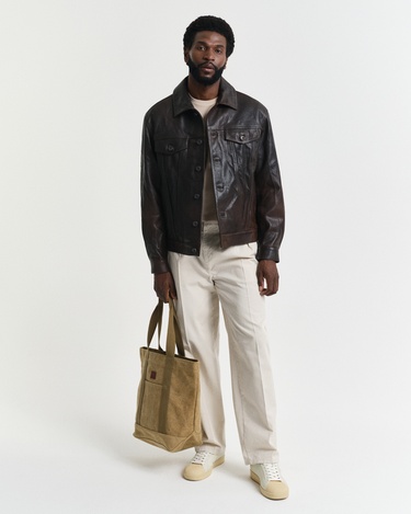  GANT Erkek Bej Regular Fit Bisiklet Yaka T-Shirt