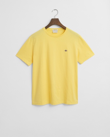  GANT Erkek Sarı Regular Fit Bisiklet Yaka T-Shirt