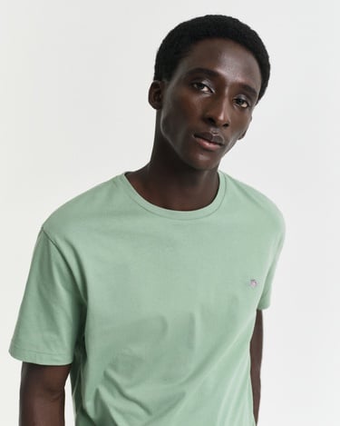  GANT Erkek Yeşil Regular Fit Bisiklet Yaka T-Shirt