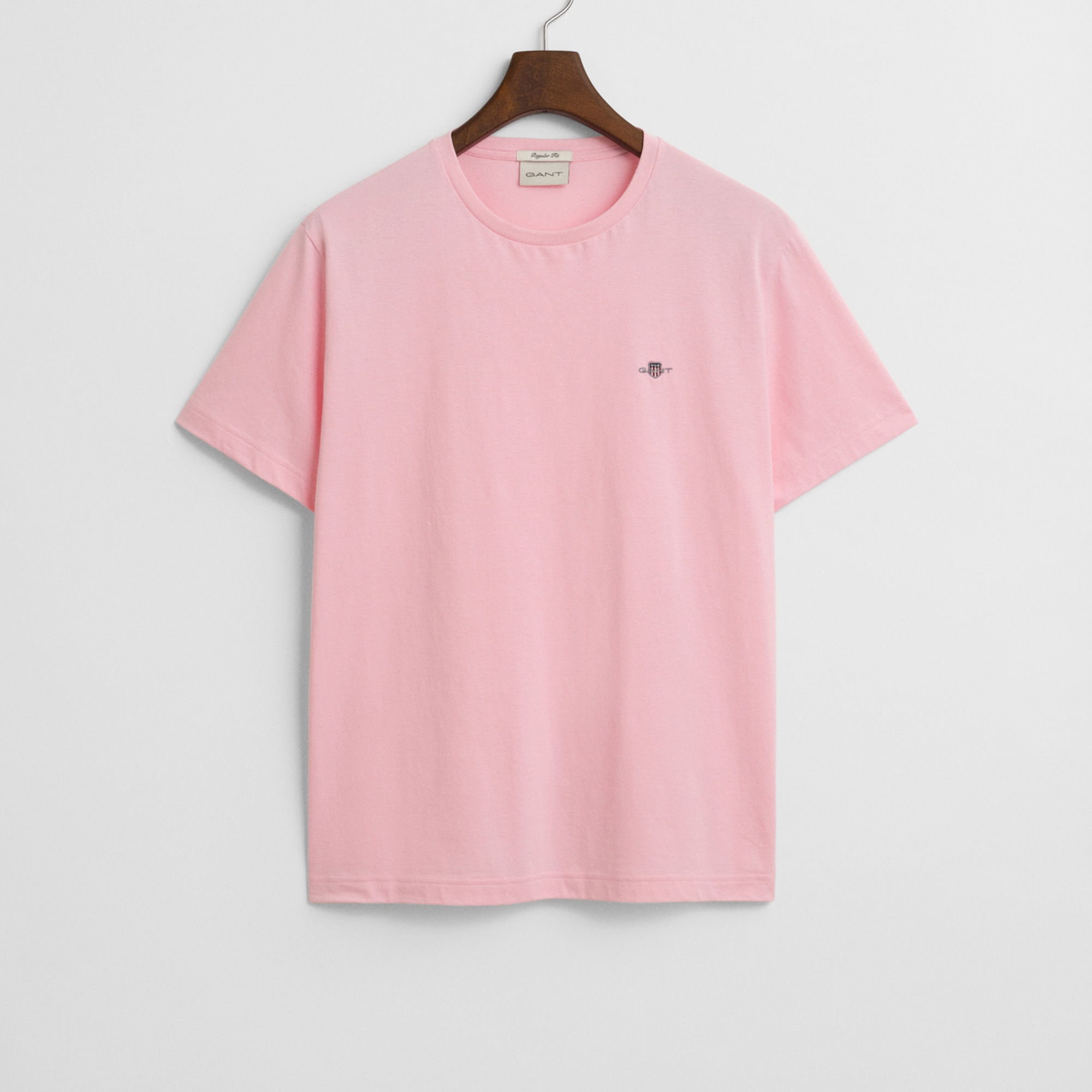 GANT Erkek Pembe Regular Fit Bisiklet Yaka T-Shirt