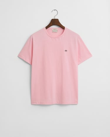  GANT Erkek Pembe Regular Fit Bisiklet Yaka T-Shirt