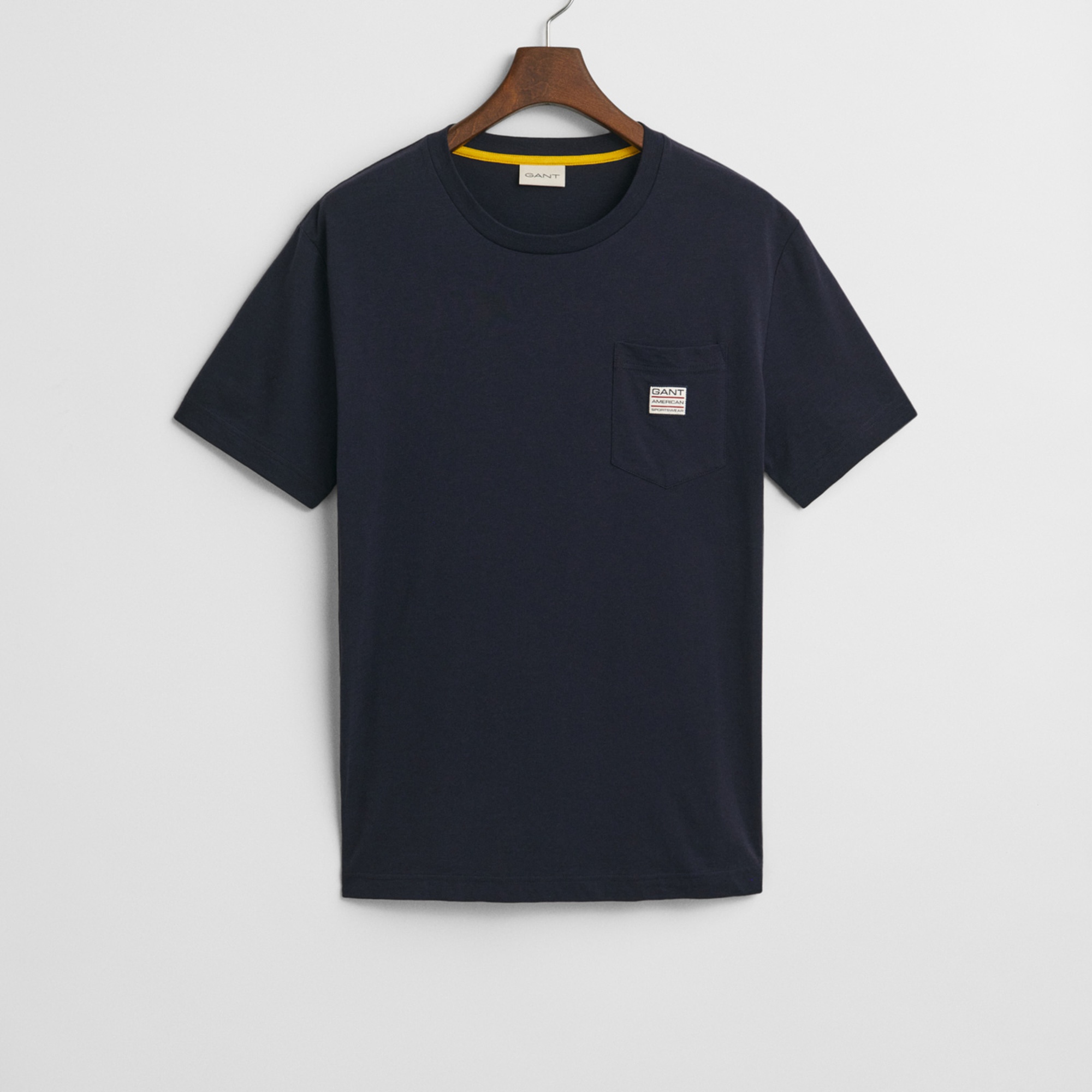 GANT Erkek Lacivert Regular Fit Bisiklet Yaka T-Shirt