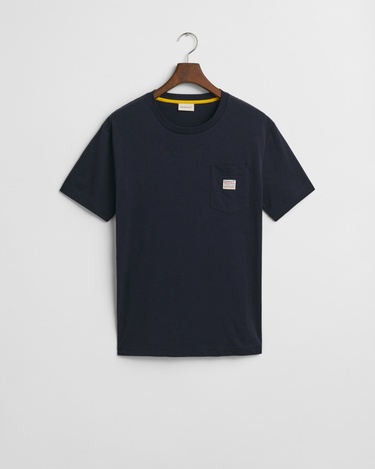  GANT Erkek Lacivert Regular Fit Bisiklet Yaka T-Shirt