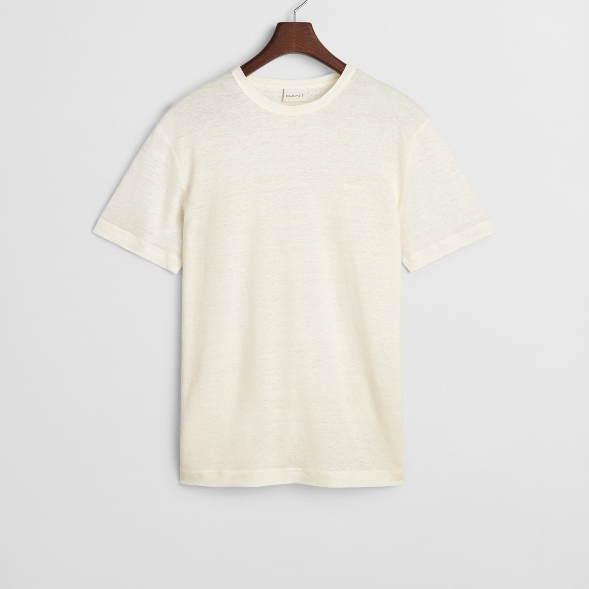 GANT Erkek Krem Regular Fit Bisiklet Yaka T-Shirt