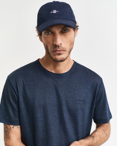  GANT Erkek Lacivert Regular Fit Bisiklet Yaka T-Shirt