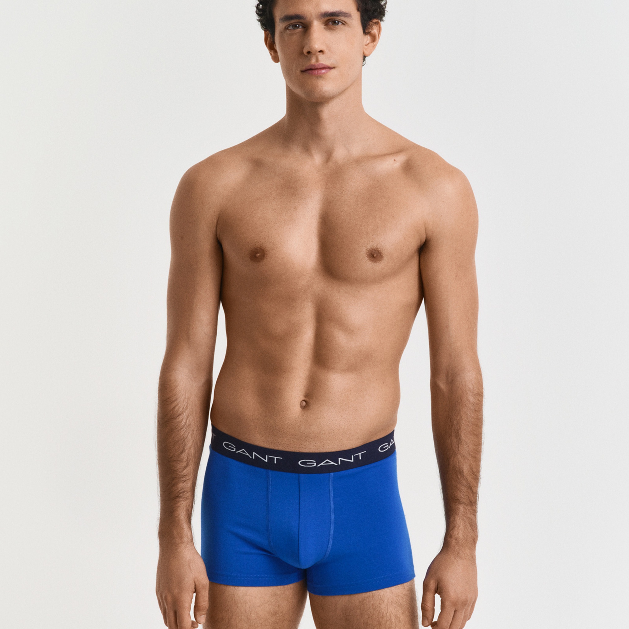 GANT Erkek Lacivert Slim Fit Logolu 3'lü Boxer
