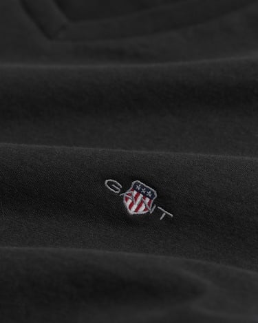  GANT Erkek Siyah Slim Fit V Yaka T-Shirt