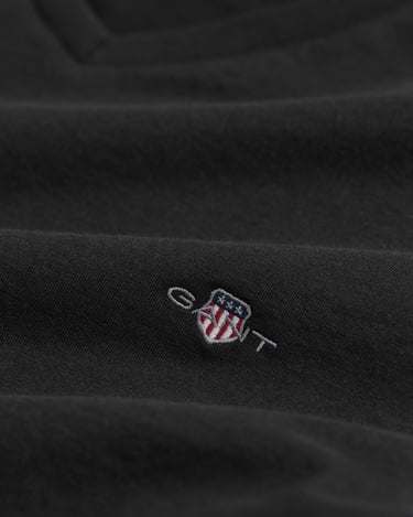  GANT Erkek Siyah Slim Fit V Yaka T-Shirt