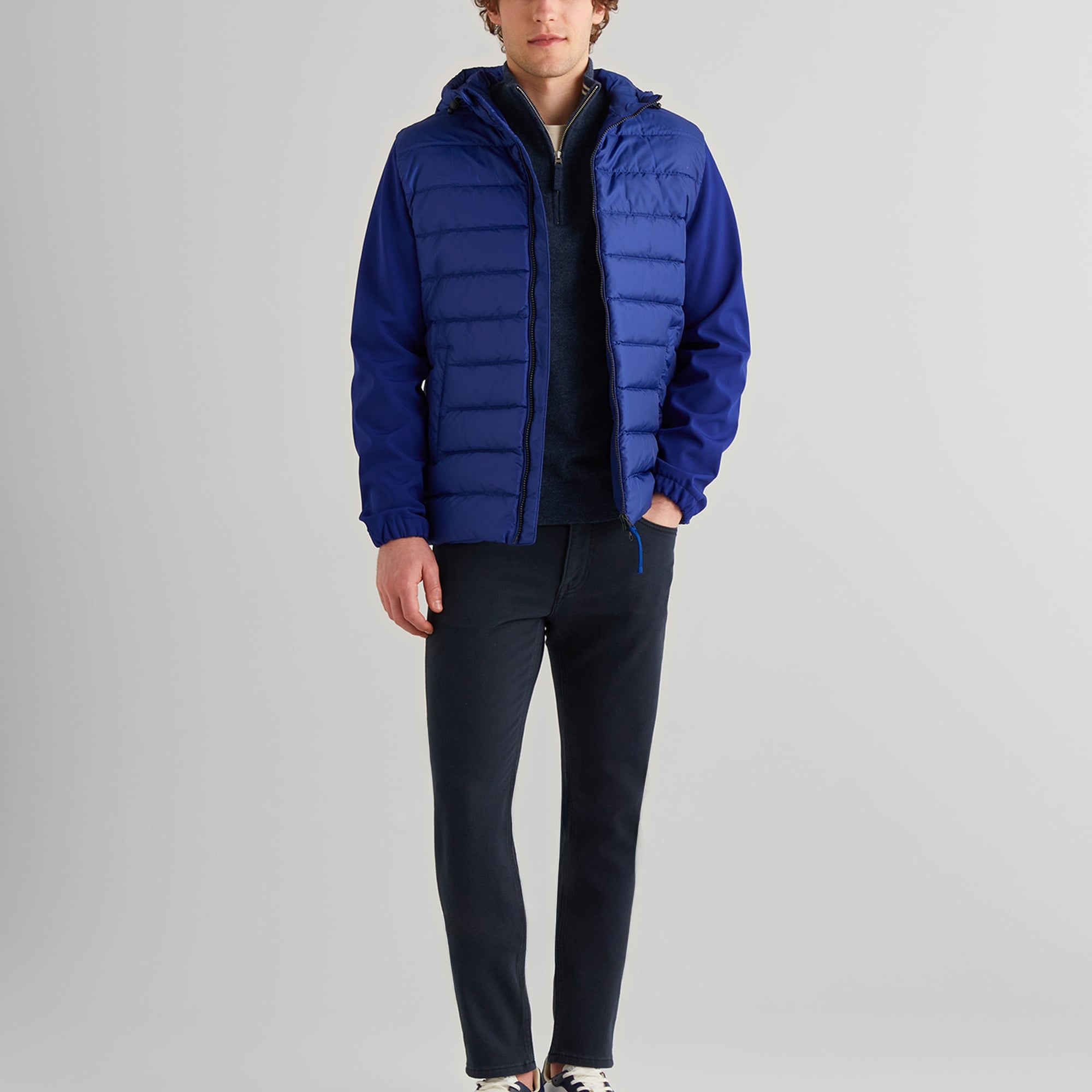 GANT Erkek Lacivert Kapüşonlu Kapitone Mont