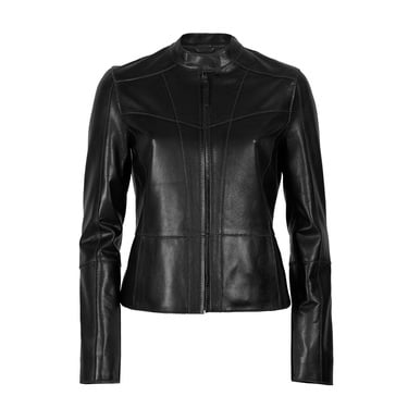  Alenna Siyah Kadın Deri Ceket