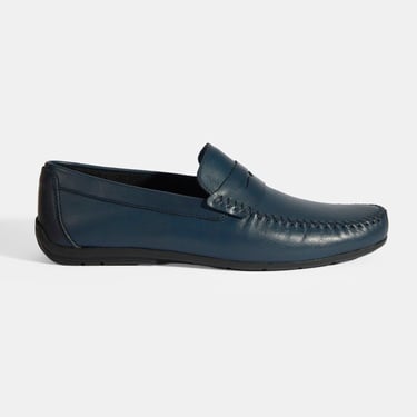  Jovian Lacivert Erkek Deri Slip-On Loafer