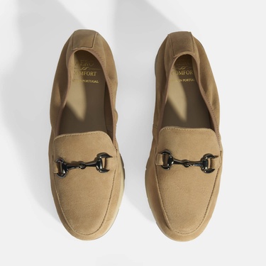  Kadın Bej Süet DesaComfort Günlük Ayakkabı