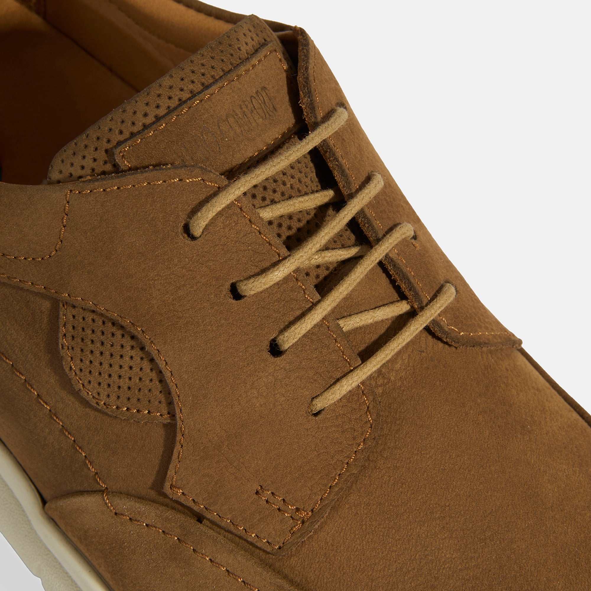 Erkek Taba Nubuk Deri Bağcıklı DesaComfort Günlük Ayakkabı