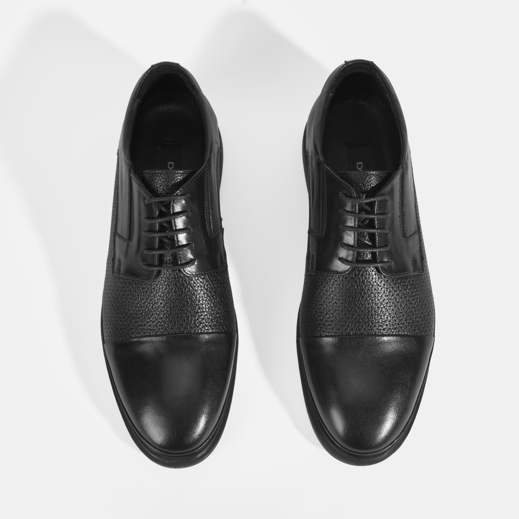 Siyah Erkek Bağcıklı Deri Klasik Ayakkabı