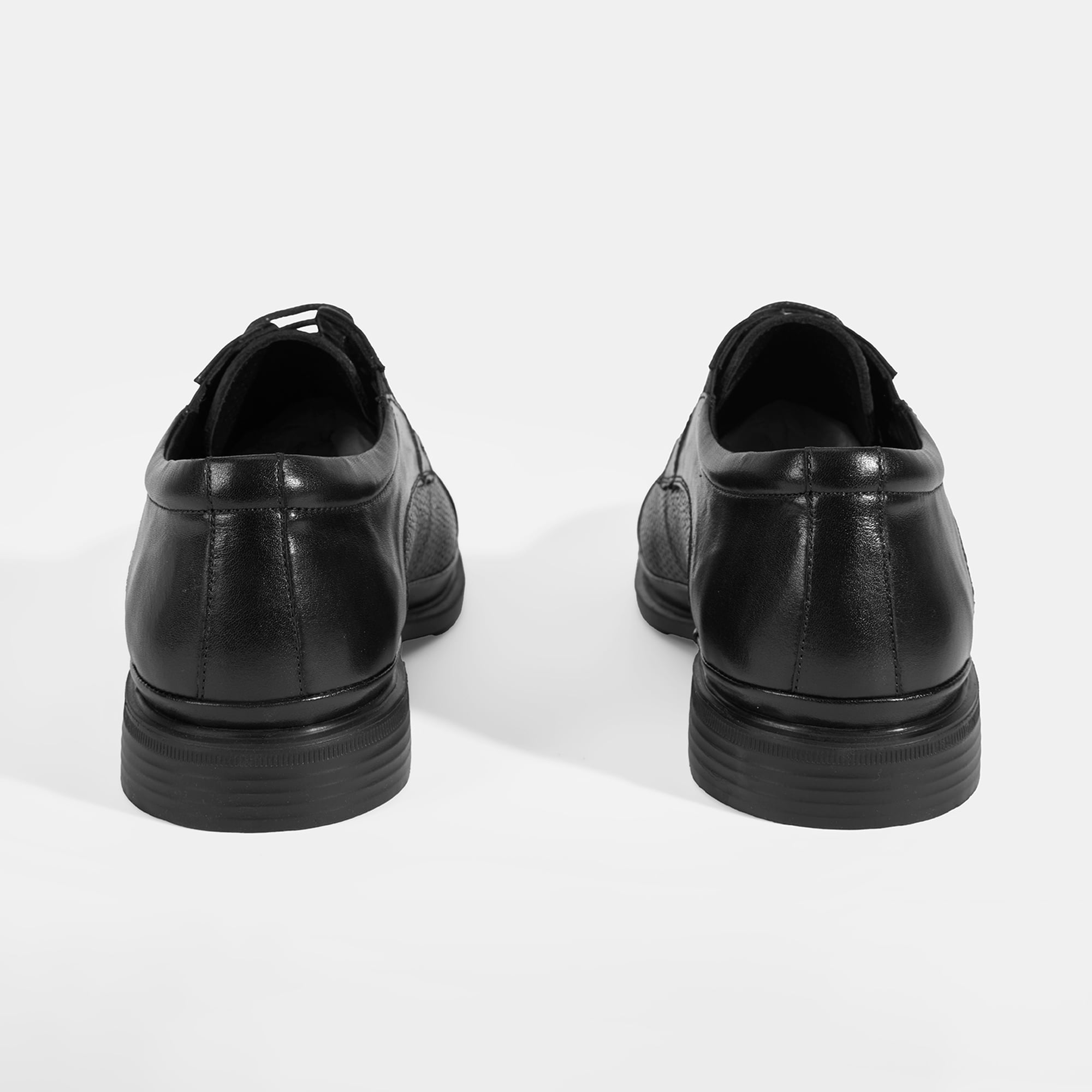 Siyah Erkek Bağcıklı Deri Klasik Ayakkabı