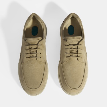  Erkek Bej Nubuk Deri Bağcıklı DesaComfort Günlük Ayakkabı